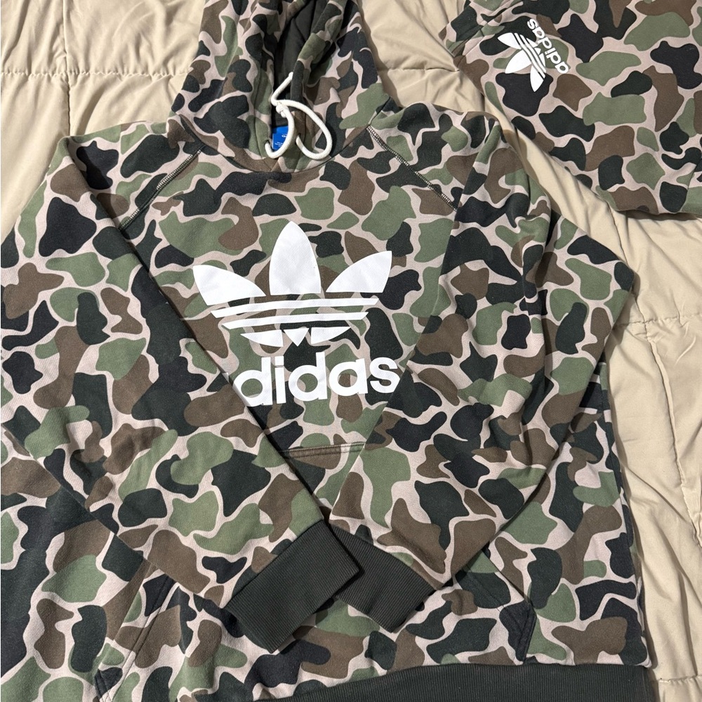 Adidas set. Green and Black Camouflage sweatsuit (2pc)